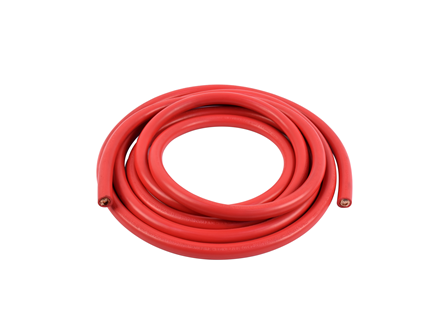 Power Cable, 12 ft., Gauge: 1/0, Red