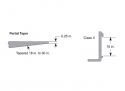 Fork, ITA Class II, 42 in., 3000 lb. Capacity, Partial Taper