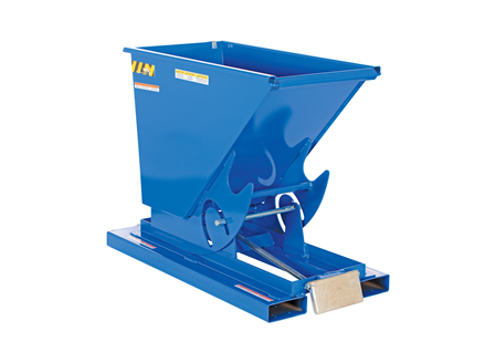 Self Dumping Hopper with Bumper Release, D-Style, Medium Duty-10 Gauge Steel, Volume: .25 yd 3