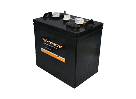 V-Force® Deep Cycle Battery, Flooded, 6 V, 225 Ah, Terminal Style Type S, RC Min 115 @ 75 A