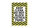 Keep Clear Electrical Panel Sign, 24 in. x 36 in.