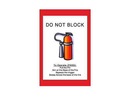 Fire Extinguisher Sign, 24 in. x 36 in.