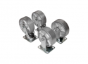 Casters, for D Series Self-Dumping Hoppers, 4,800 lb. Uniform Capacity, Semi-Steel, 8 in. X 2 in.