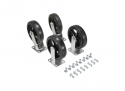 Casters, for D Series Self-Dumping Hoppers, 2,400 lb. Uniform Capacity, Mold-on-Rubber, 8 in. X 2 in.