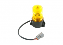 Strobe Light Assembly, Flat Mount Base, Amber, 12 V - 80 V