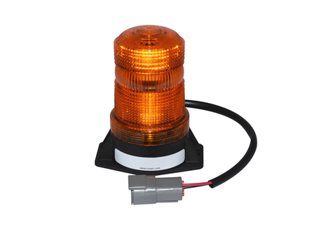 Strobe Light, LED, Flat Mount Base, Amber, 12 V - 80 V