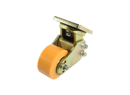Pallet Truck Caster Assembly, Height 7.5 in., Poly Compound 102, Base Plate: 4 in. x 4.75 in.