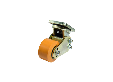 Pallet Truck Caster Assembly, Height 7.5 in., Poly Compound 306, Base Plate: 4 in. x 4.5 in.