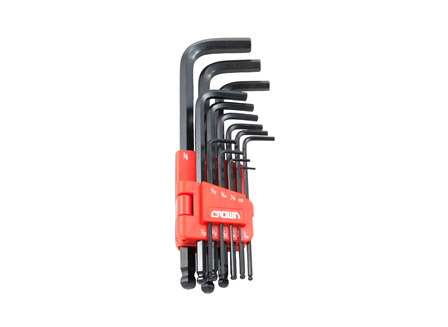 Hex Wrench Set, L Type, SAE Ball, Set/13