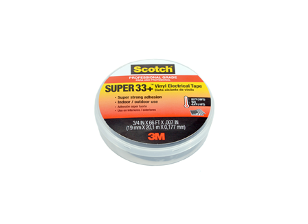 3M Super 33 Electrical Vinyl Tape .75 in. x 66 ft.