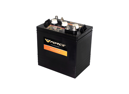 V-Force® Deep Cycle Battery, Flooded, 6 V, 225 Ah, Terminal Style Standard, RC Min 115 @ 75 A