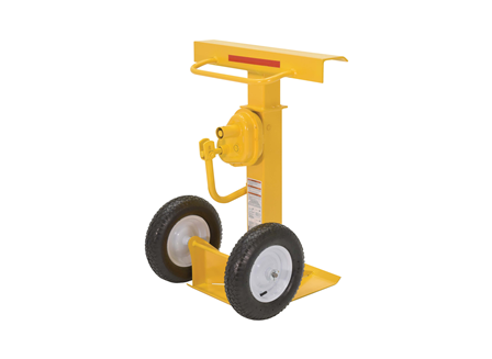 Trailer Stability Jack, Hand Crank, 100,000 lb., Pneumatic