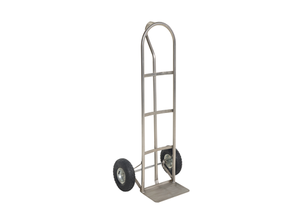 P-Handle Hand Truck, Stainless Steel, 500 lb., Pneumatic Wheels