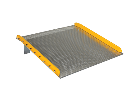 Aluminum Truck Dockboard, Steel Safety Curbs, 10,000 lb. Capacity, 54 in. x 60 in.