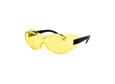 Safety Glasses - Amber Lens with Black Temples