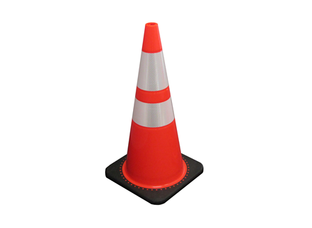 Safety/Traffic Cones with Reflective Collars, 28 in.