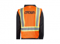 Safety Vest, Class 2 Zippered, XL, High Visibility Orange