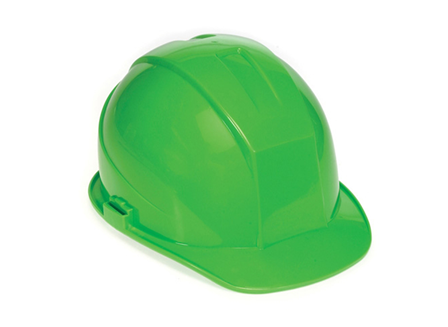 Hard Hat, 4 Point Ratchet Suspension, High Vis Green